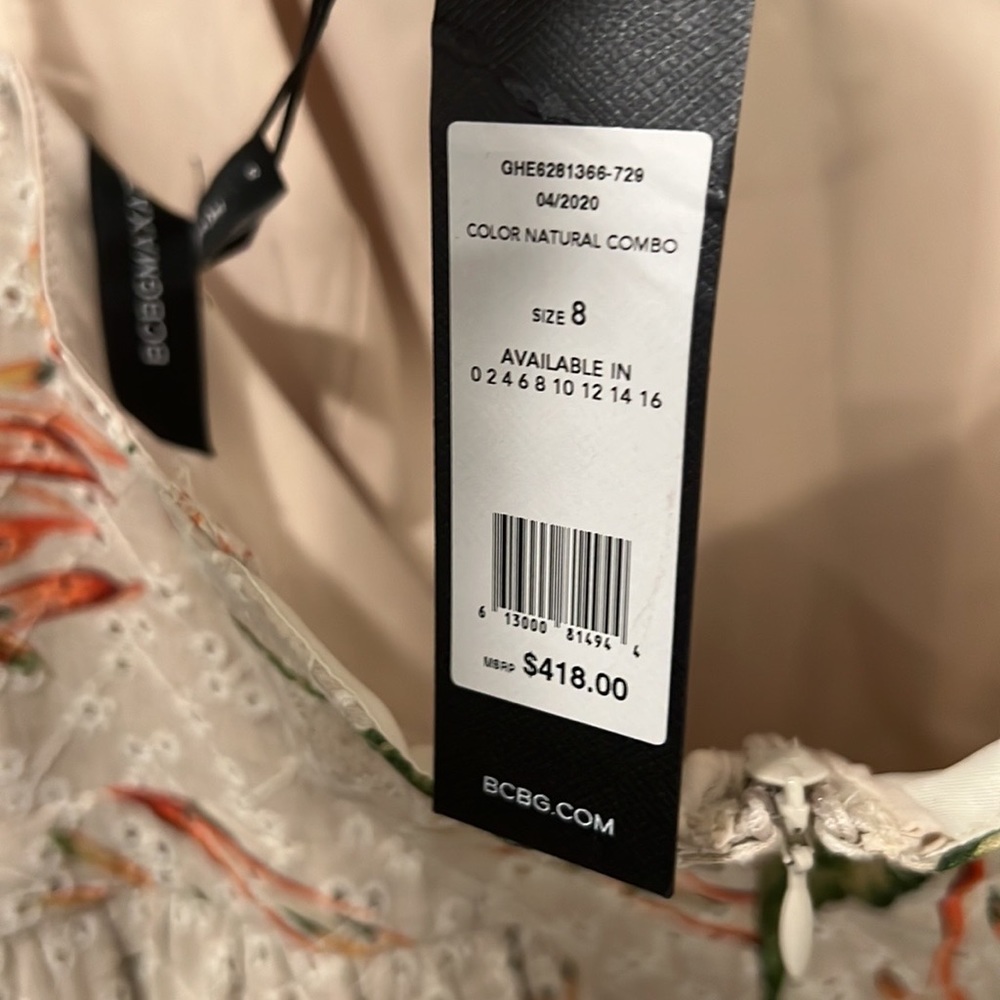 Cruise time date night walk about the beach size 8 BCBG NEW sundress
